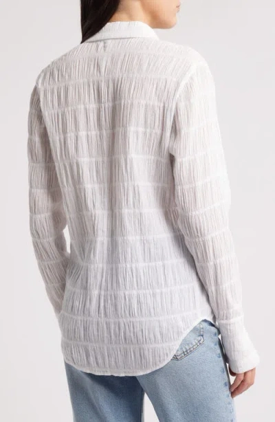 Frame The Smocked Button-up Shirt In Multi