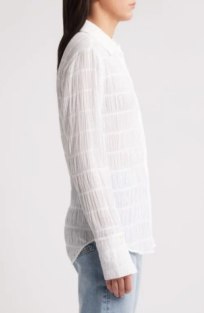 Frame The Smocked Button-up Shirt In Multi