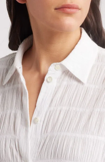 Frame The Smocked Button-up Shirt In Multi