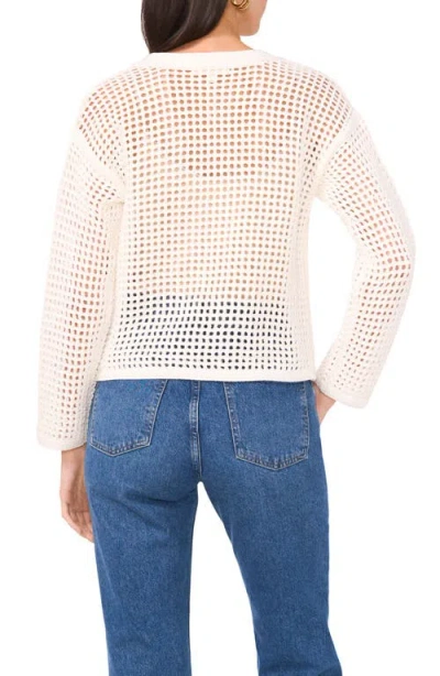 Two By Vince Camuto Open Stitch Lace-up Top In White