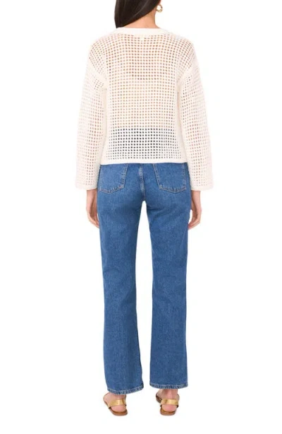 Two By Vince Camuto Open Stitch Lace-up Top In White