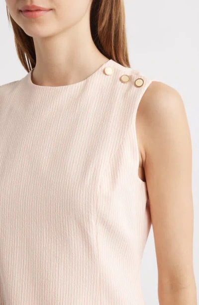 Frame The Seersucker Sleeveless Minidress In Multi