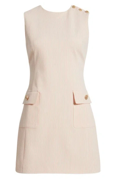 Frame The Seersucker Sleeveless Minidress In Multi