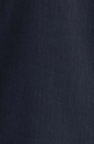 Hugo Boss Regular-fit Long-length Jacket In Denim-effect Twill In Blue