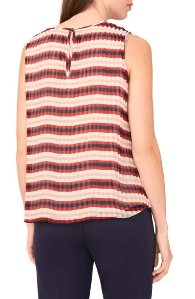 Halogen ® Stripe Pleated Sleeveless Top In Multi