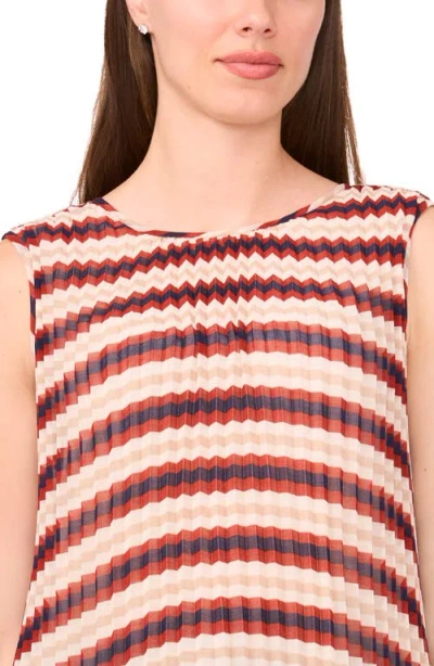 Halogen ® Stripe Pleated Sleeveless Top In Multi