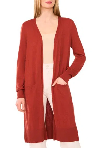 Halogen ® Open Front Longline Cardigan In Red