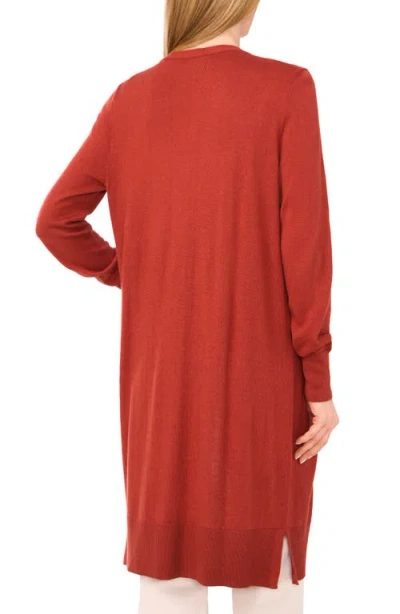 Halogen ® Open Front Longline Cardigan In Red