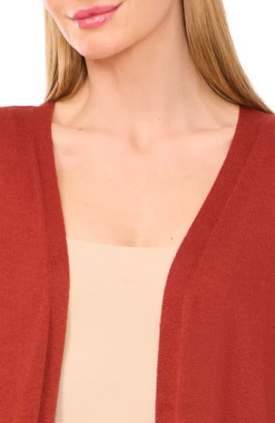 Halogen ® Open Front Longline Cardigan In Red