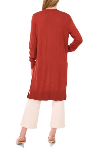 Halogen ® Open Front Longline Cardigan In Red
