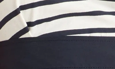 Cinq À Sept Mahlia Stripe Ruffle Minidress In Blue