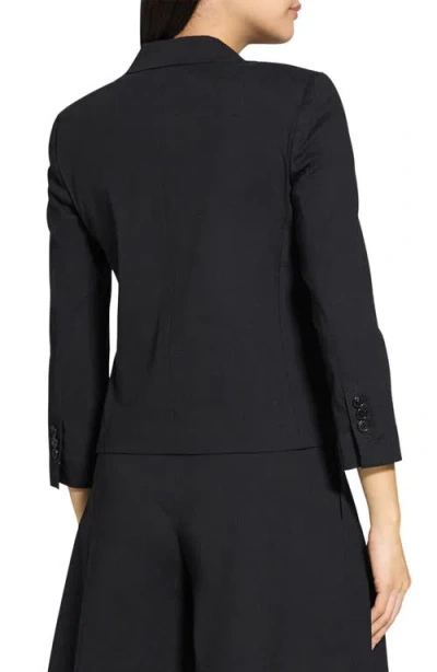 Theory Rolled-sleeve Shawl Collar One-button Jacket In Black