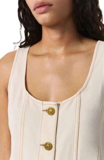 Rag & Bone Laney Featherweight Cotton Blend Minidress In Sand