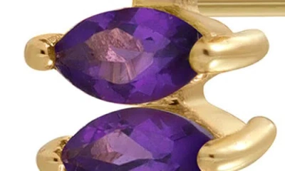 Bony Levy 14k Gold Marquise Amethyst Stud Earrings In Gold