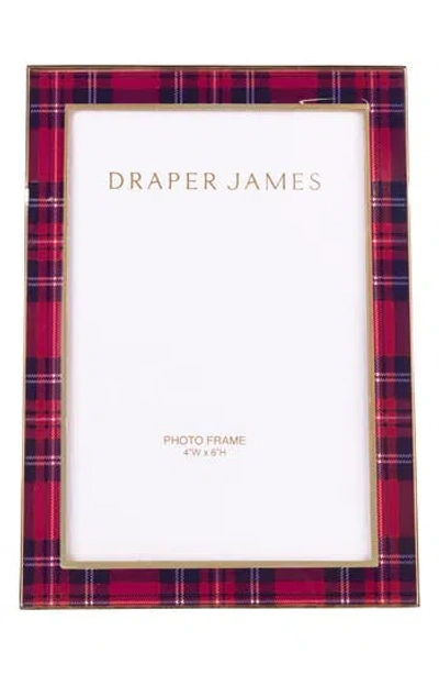 Draper James Angie Plaid 4" X 6" Photo Frame In Red