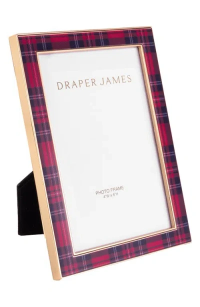Draper James Angie Plaid 4" X 6" Photo Frame In Red
