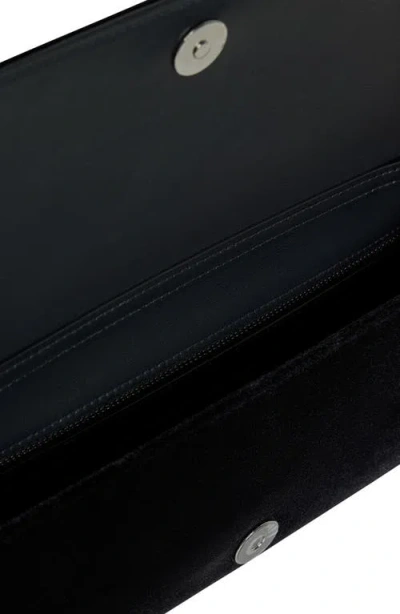 Akris Anouk Small Clutch Bag With Feather Trim In Black