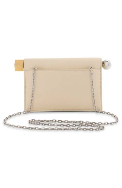 Jacquemus Womens Light Ivory La Petite Pochette Rond Leather Clutch Bag