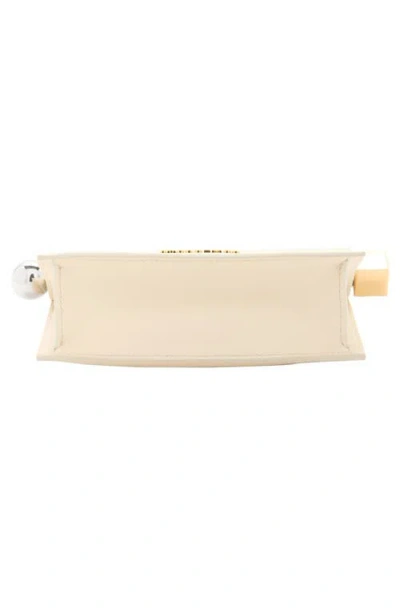 Jacquemus Womens Light Ivory La Petite Pochette Rond Leather Clutch Bag