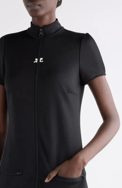 Courrèges Courregès Black Polyester Dress In Black