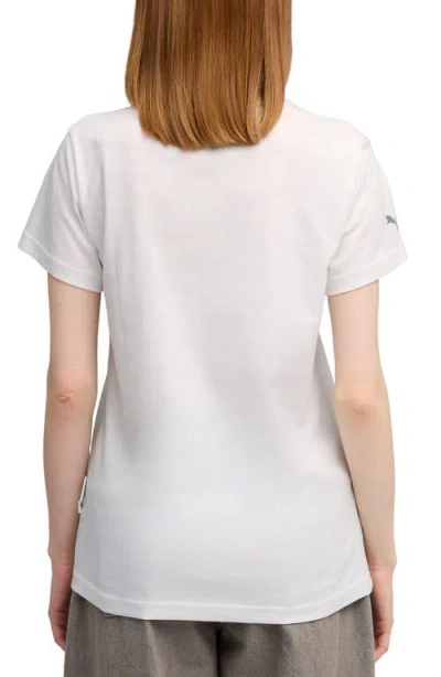 Puma X Ferrari Sportswear Cotton Graphic T-shirt In White