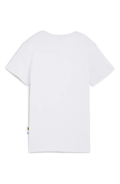 Puma X Ferrari Sportswear Cotton Graphic T-shirt In White