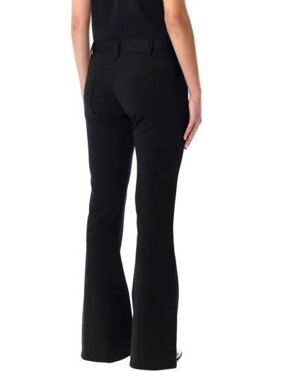 Junya Watanabe Flared Low Rise Trousers In Black
