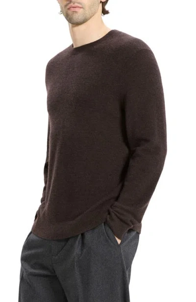 Theory Hilles Crewneck Sweater In Cashmere In Brown