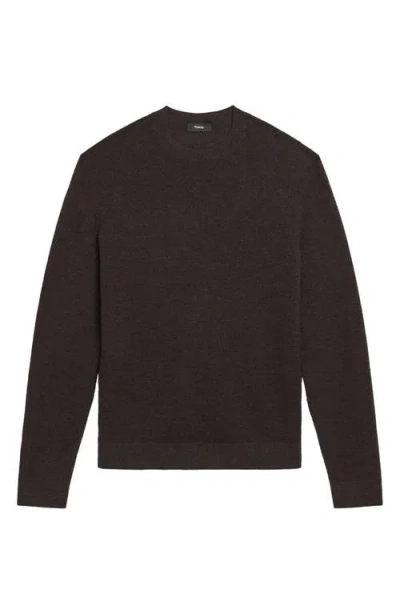 Theory Hilles Crewneck Sweater In Cashmere In Brown