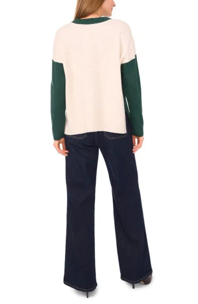 Vince Camuto Women's Colorblocked Drop-shoulder Sweater In Green