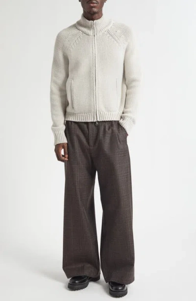 Our Legacy Modern Knit Cardigan Featuring Front Pockets In Gray