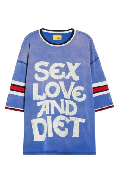 Diet Starts Monday Sex, Love & Diet Athletic Graphic T-shirt In Blue