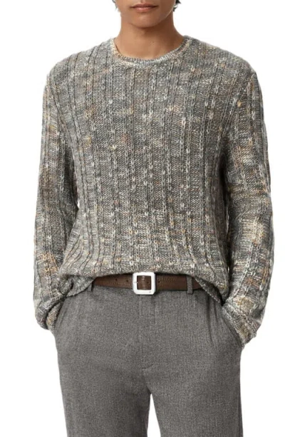 John Varvatos Marsala Wool Crewneck Sweater In Gray