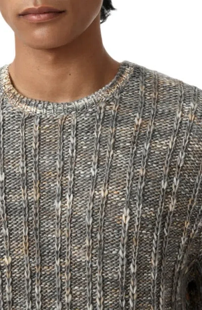 John Varvatos Marsala Wool Crewneck Sweater In Gray