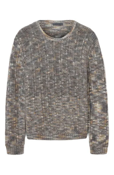 John Varvatos Marsala Wool Crewneck Sweater In Gray