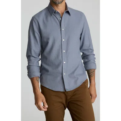 Untuckit Veneto Regular Fit Textured Wrinkle Free Cotton Button-down Shirt In Blue