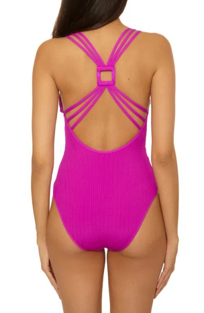 Bca By Rebecca Virtue Crinkle Crush One-piece Swimsuit In Pink
