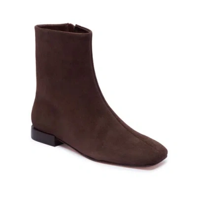 Bernardo Belfast Suede Ankle Booties In Burgundy