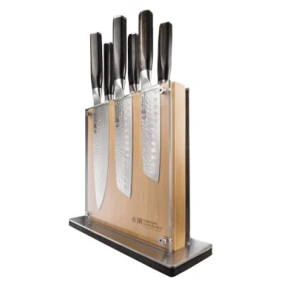 Cuisine::pro ® Damashiro® Emperor Shi Knife Block 7 Piece In Silver