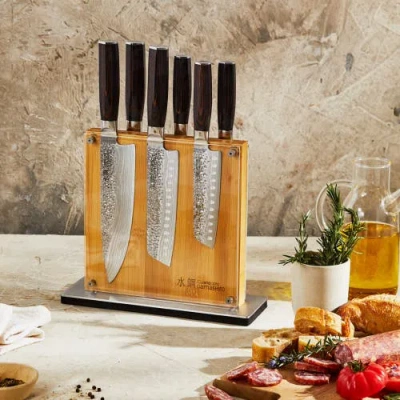 Cuisine::pro ® Damashiro® Emperor Shi Knife Block 7 Piece In Silver