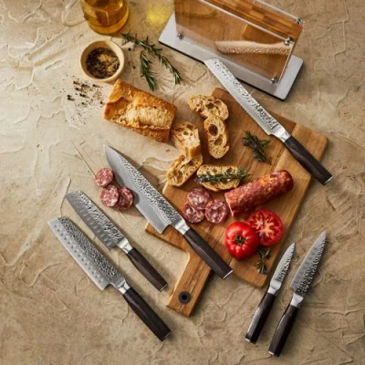 Cuisine::pro ® Damashiro® Emperor Shi Knife Block 7 Piece In Silver