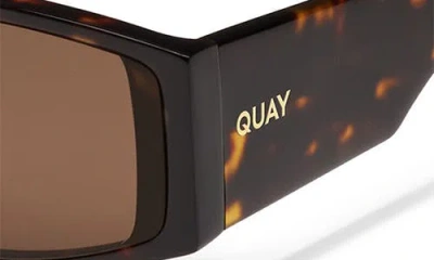 Quay Not My Fault 63mm Rectangular Sunglasses In Brown