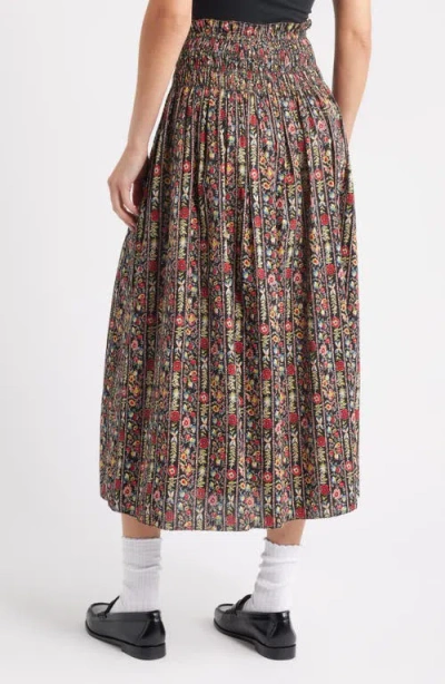 The Great . The Canary Floral A-line Midi Skirt In Multi