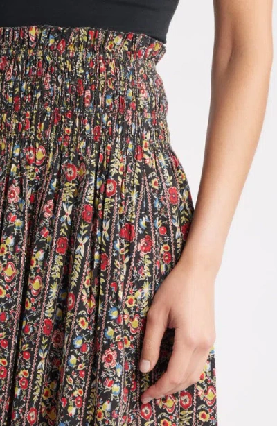 The Great . The Canary Floral A-line Midi Skirt In Multi