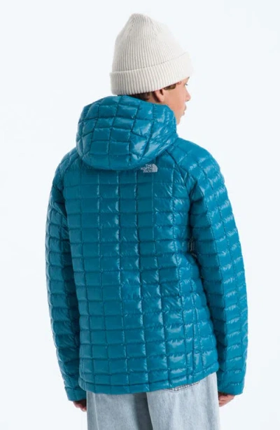 The North Face Kids' Thermoball Quilted Hooded Jacket In Blue