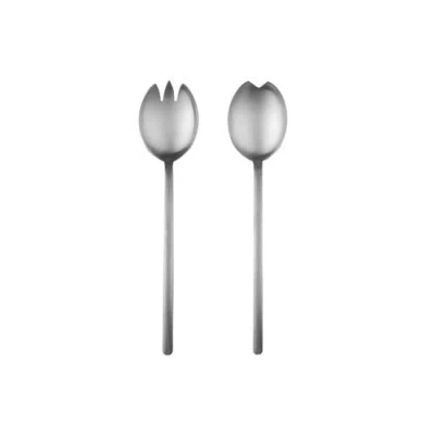 Mepra Due Ice 2 Piece Salad Serving Set In Silver