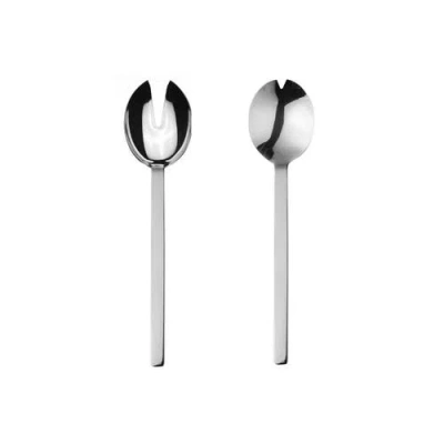 Mepra Stile By Pininfarina Salad Serving Set In Metallic