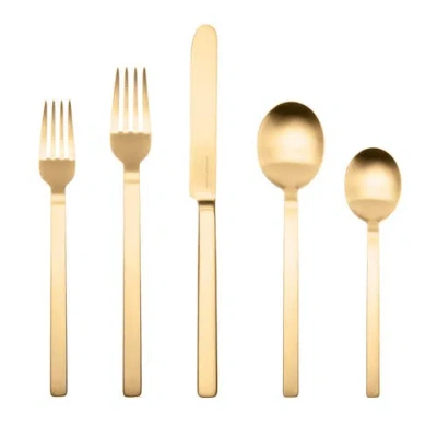 Mepra Stile Ice Oro 20-piece Flatware Set In Gold