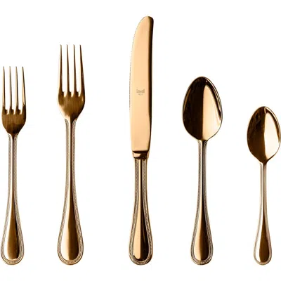 Mepra Perla Oro 5-piece Place Setting Set In Gold