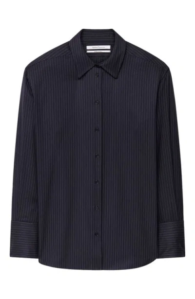 Another Tomorrow Relaxed Shirt In Blue